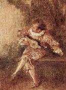 WATTEAU, Antoine Die Serenate oil on canvas